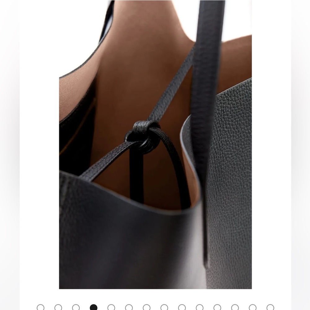 Cuyana Structured Black Leather Tote Bag - Like New! - Picture 3 of 16